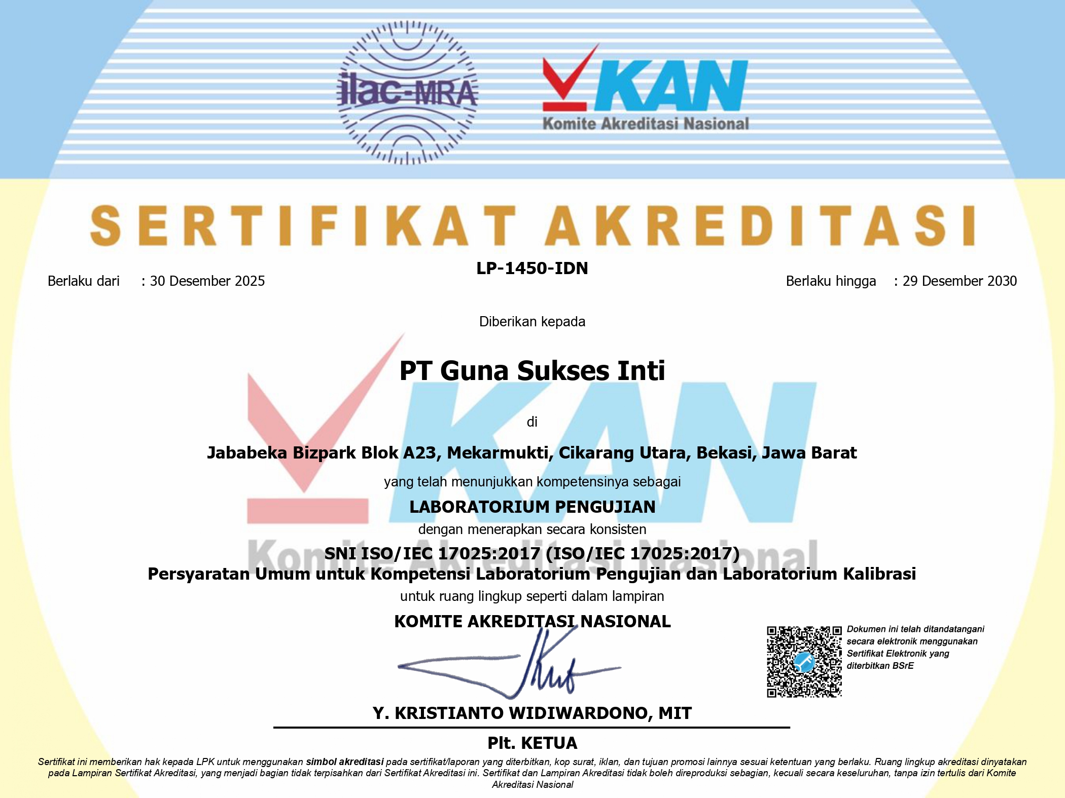 Certification