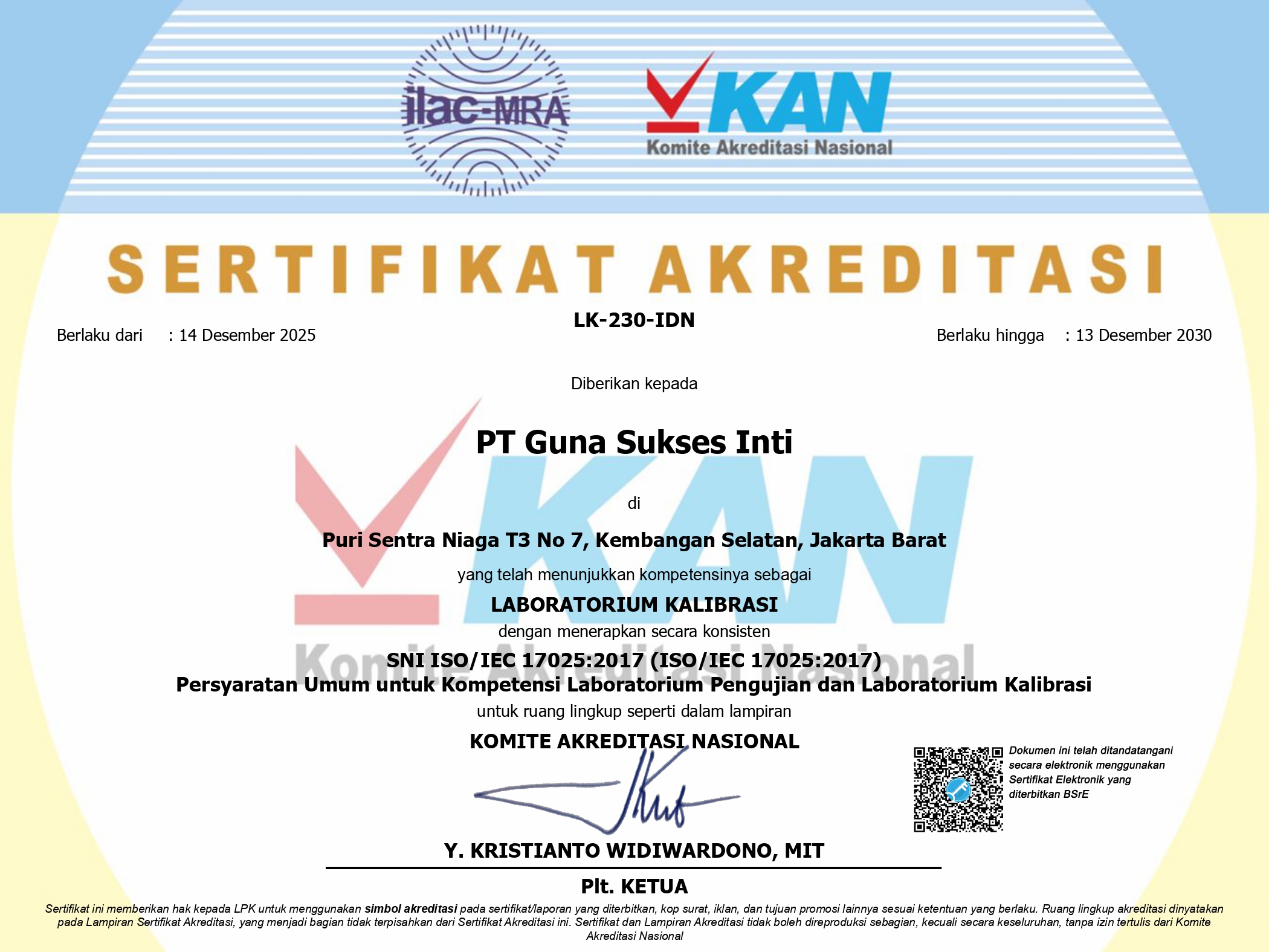 Certification